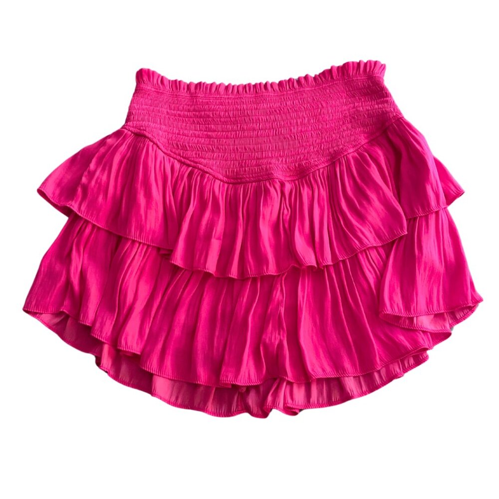 Pink Ruffle Layered Skirt